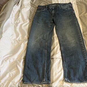 Men's Dark Blue Straight-Leg Jeans